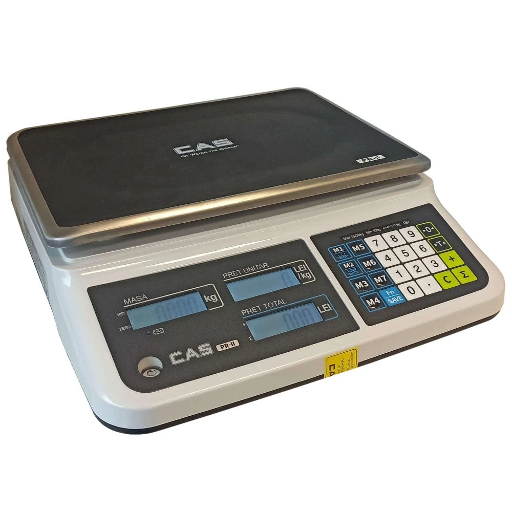 Cantar electronic CAS PRII 15CB 6/15 Kg, USB, verificat metrologic