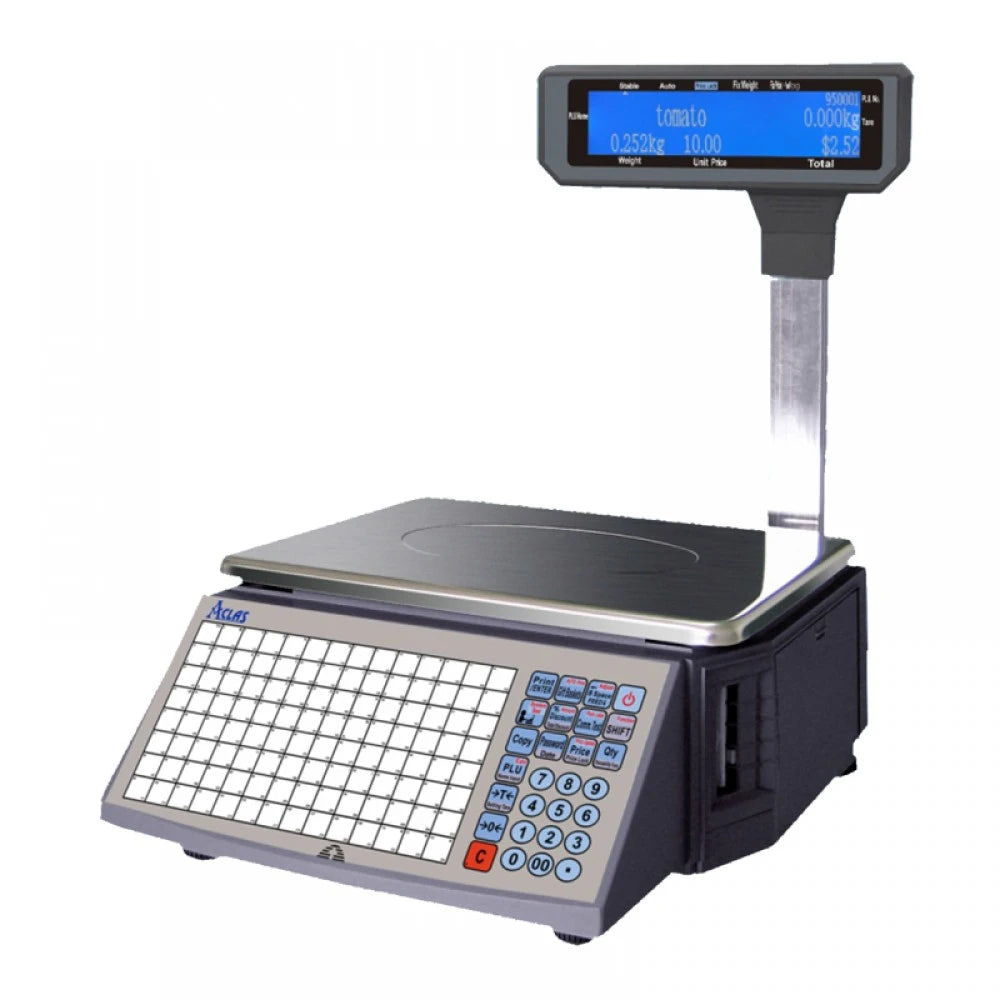 Cantar cu etichetare Aclas LS2K615ERP 15P 15Kg cu display client, verificat metrologic