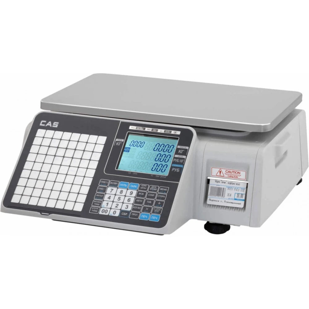 Cantar cu etichetare CAS CL3000 30B 30Kg cu display client, verificat metrologic