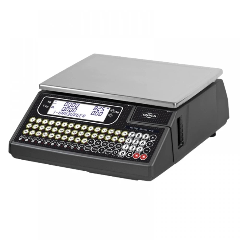 Cantar cu etichetare DINA 500-W025F ALPHA 15B, 15Kg, cu display client, verificat metrologic
