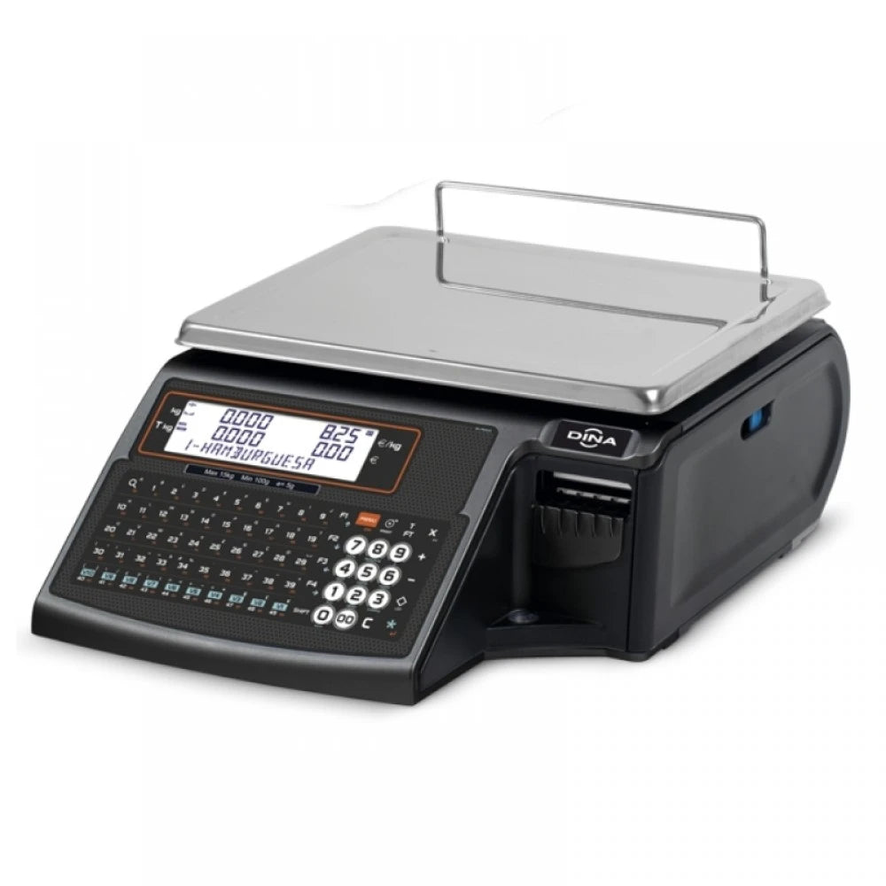 Cantar cu etichetare DINA D545F ALPHA 15B, 15Kg, cu display client, verificat metrologic