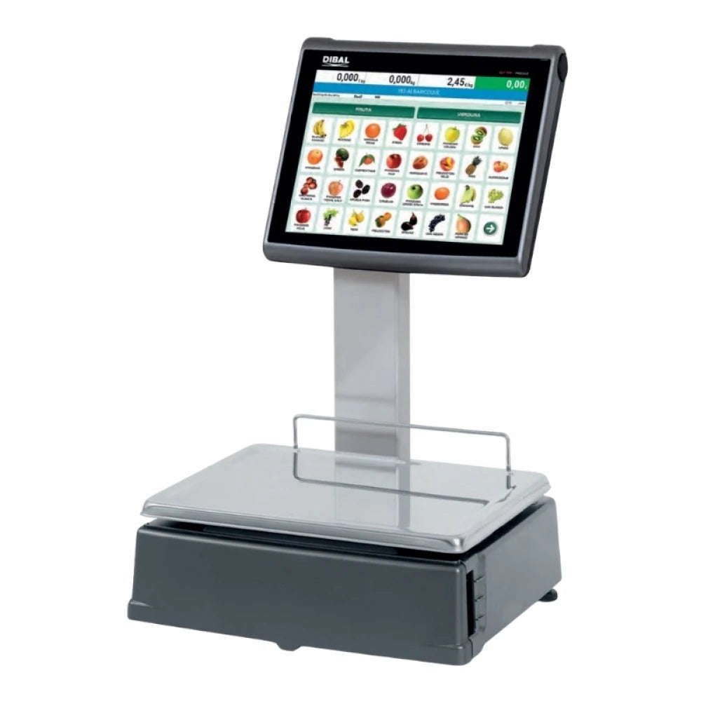 Cantar cu etichetare Dina QS2155WD, 15Kg, cu bara, ecran tactil 12 inch, verificat metrologic