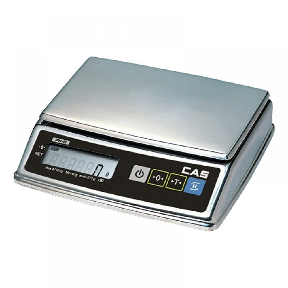 Cantar de verificare cu numarare CAS PWII 2.5/5, 5Kg cu verificare metrologica, carcasa INOX