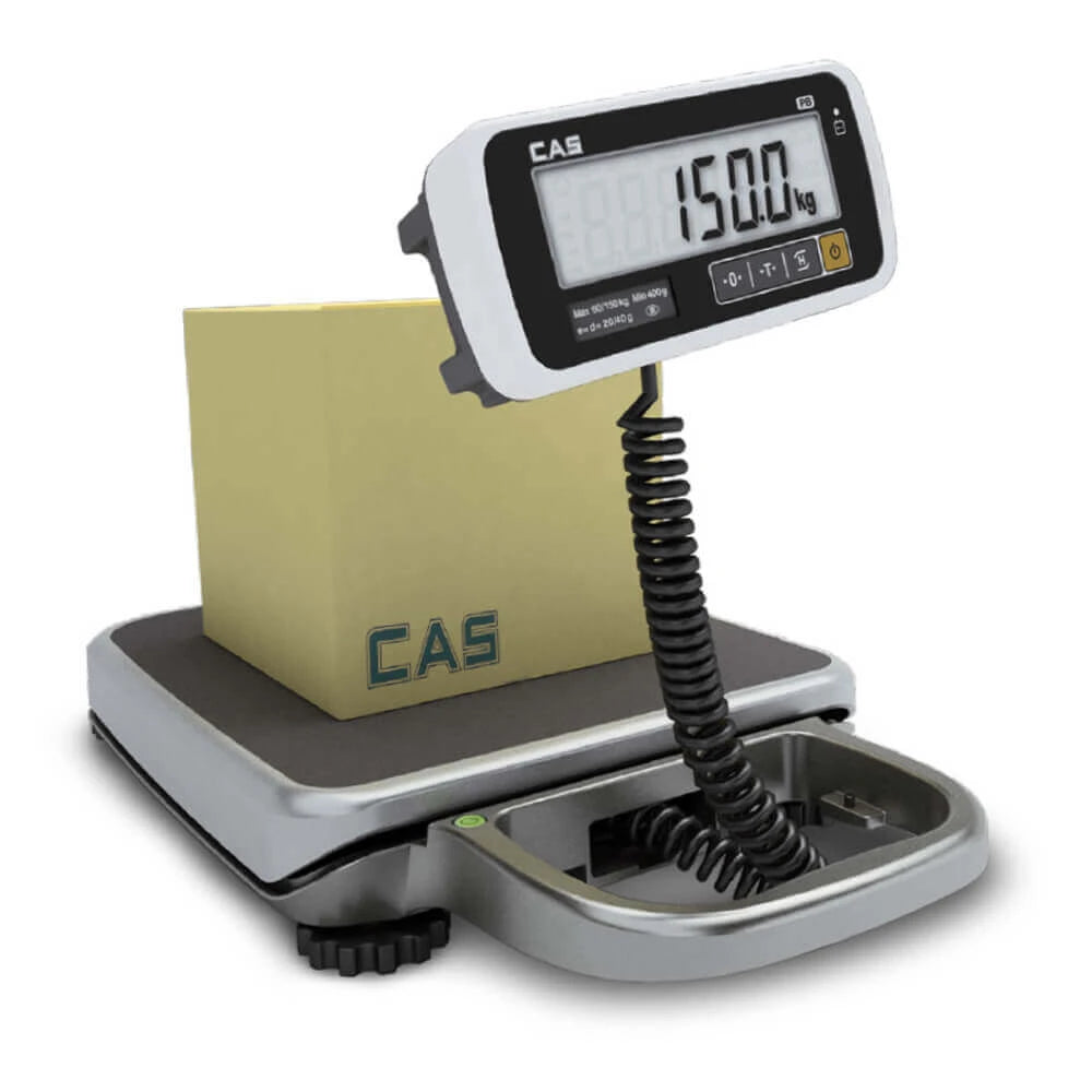 Cantar electronic de tip platforma portabil CAS PB-150 kg, certificat metrologic