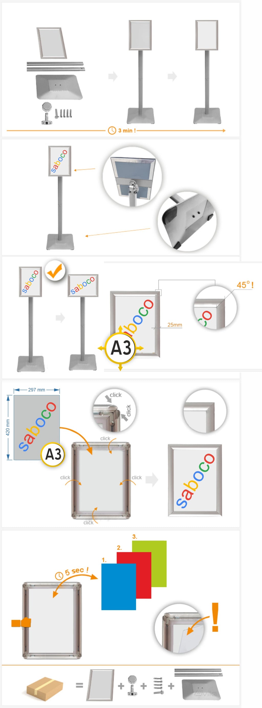 Menu Board A3 ( 297 × 420 mm )