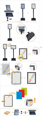 Menu Board A4 Negru ( 210 x 297 mm )