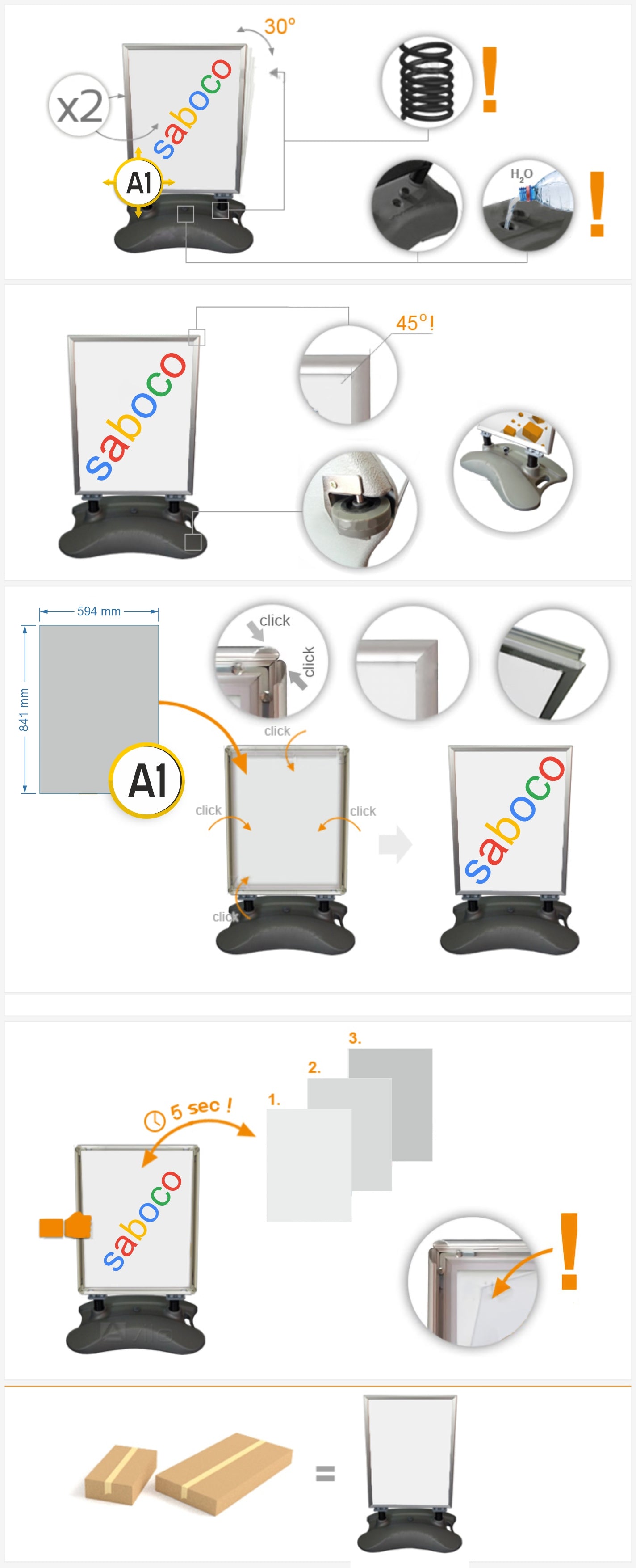 People Stopper DUBLU ( WATERBASE ) - A1 ( 594 x 841 mm )
