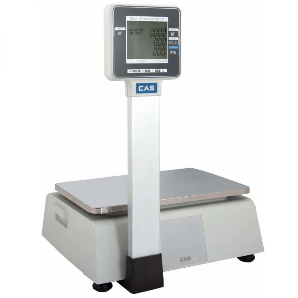 Cantar cu etichetare CAS CL3000 15P 15Kg cu display client, verificat metrologic