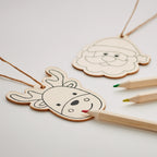 Set de ornamente din lemn pentr