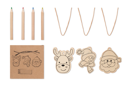 Set de ornamente din lemn pentr