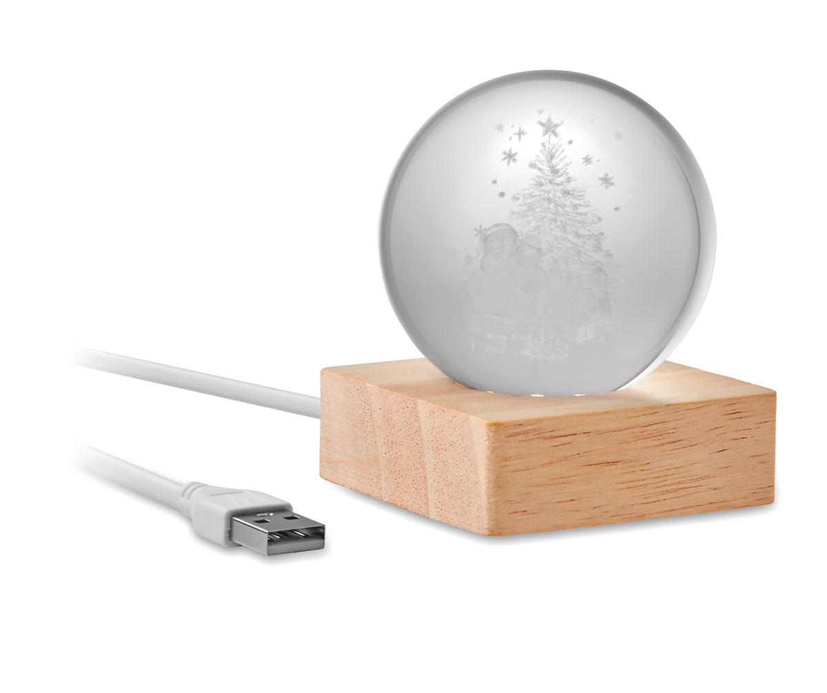 Glob Sticlă Craciun LED