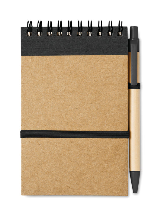 Bloc notes reciclat și pix
