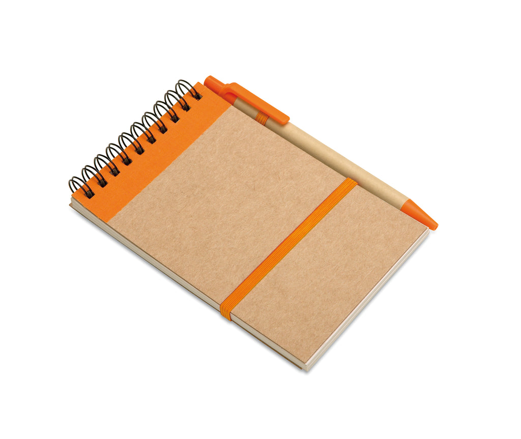 Bloc notes reciclat și pix