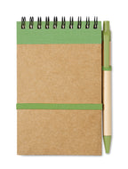 Bloc notes reciclat și pix