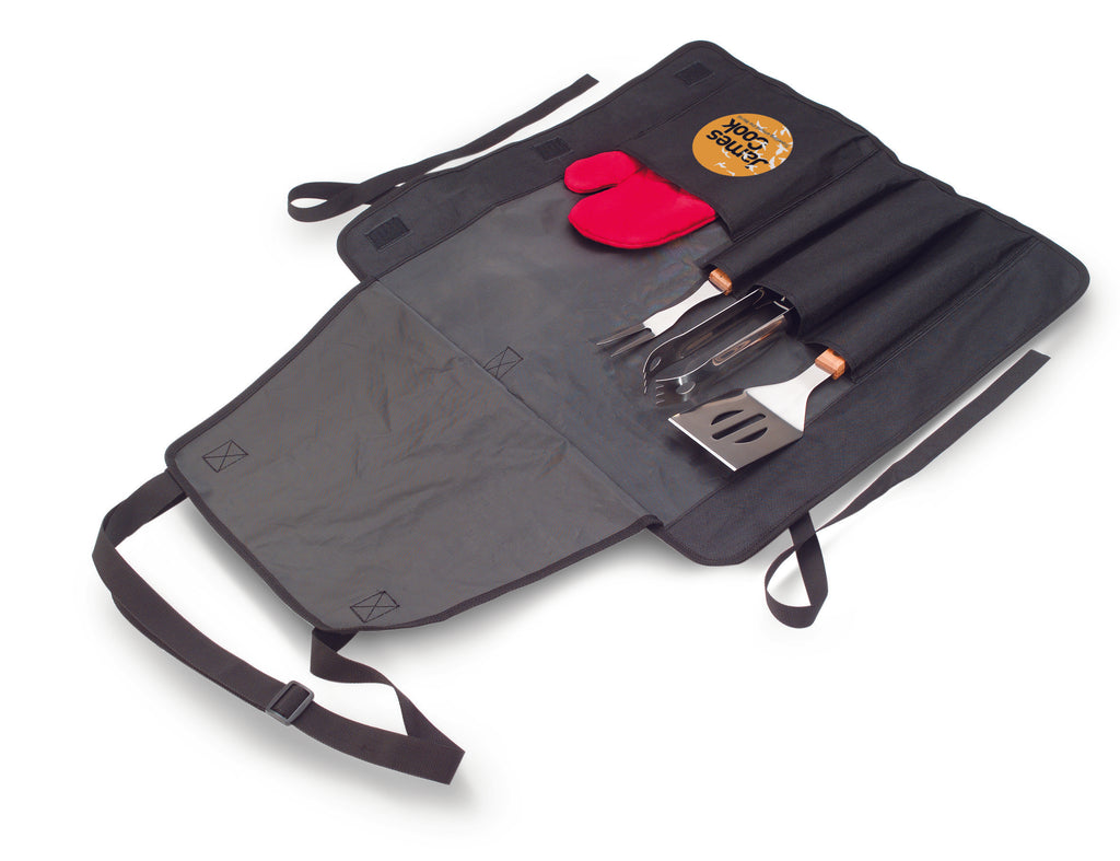 Şorţ, ustensile şi mănuşă BBQ