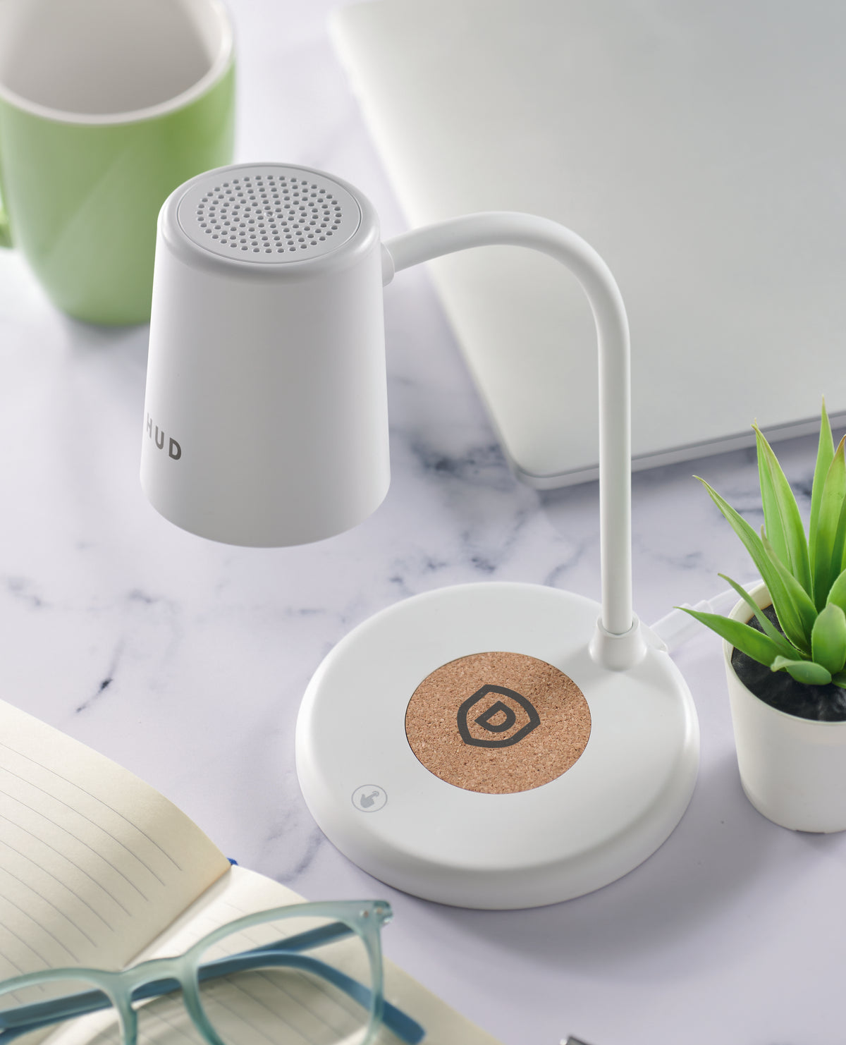 Încărcător wireless + boxă lampă