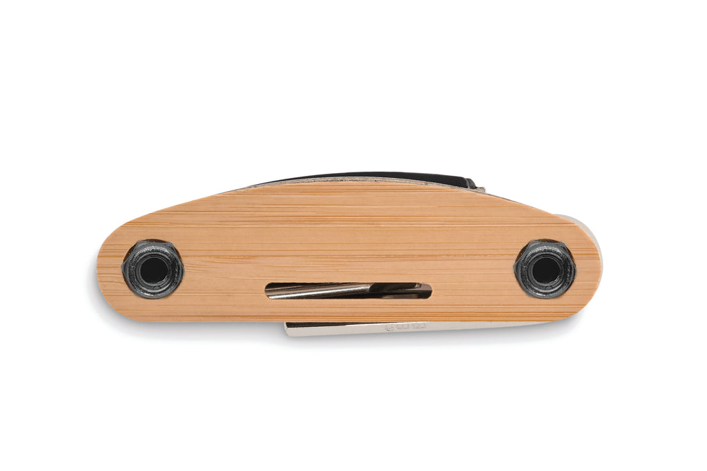 Multitool de buzunar din bambus