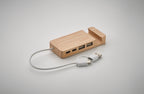 Hub USB din bambus cu 4 porturi