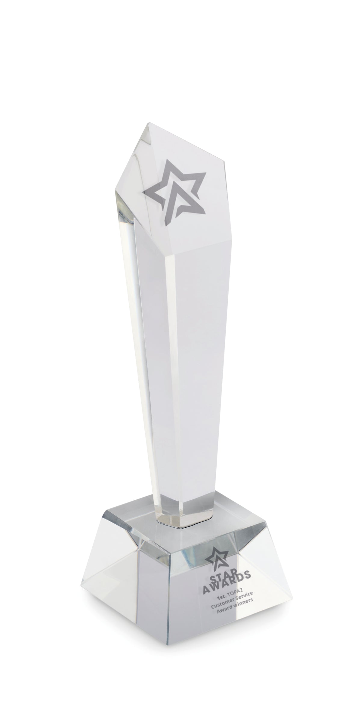 Trofeu din cristal în cutie de