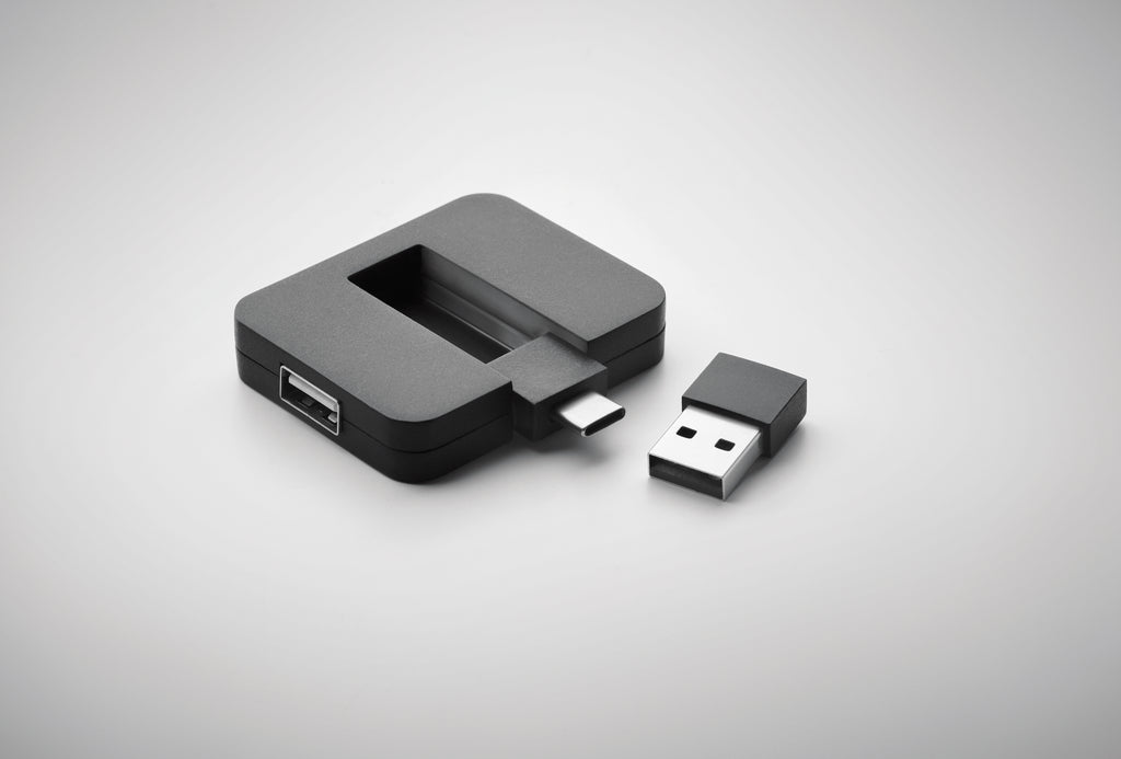 Hub USB 4 porturi + cablu 20 cm