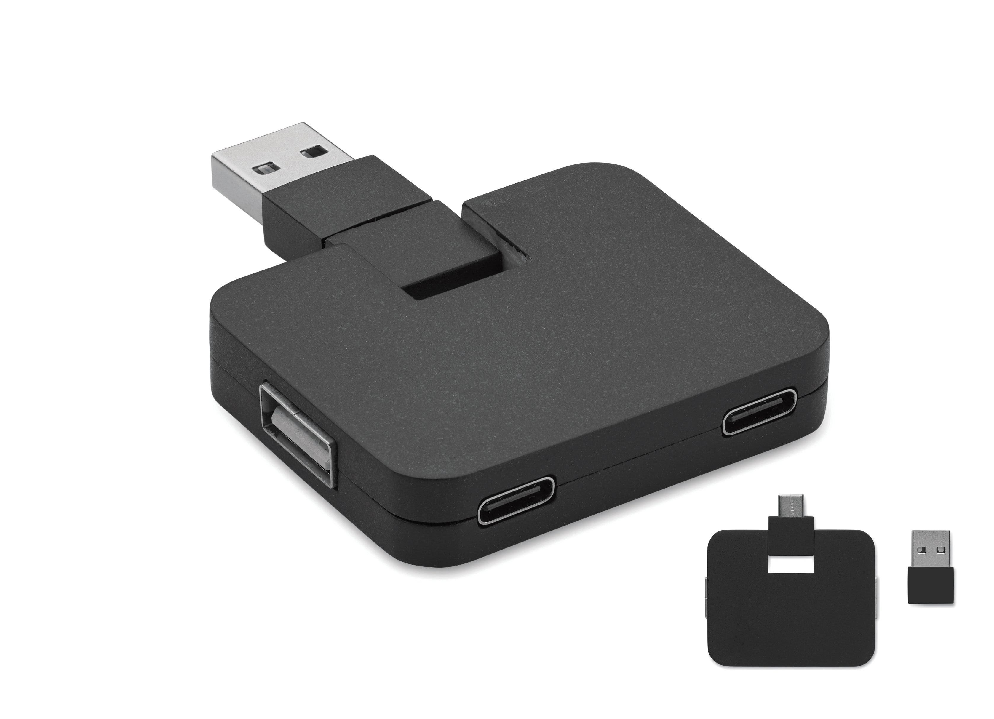 Hub USB 4 porturi + cablu 20 cm