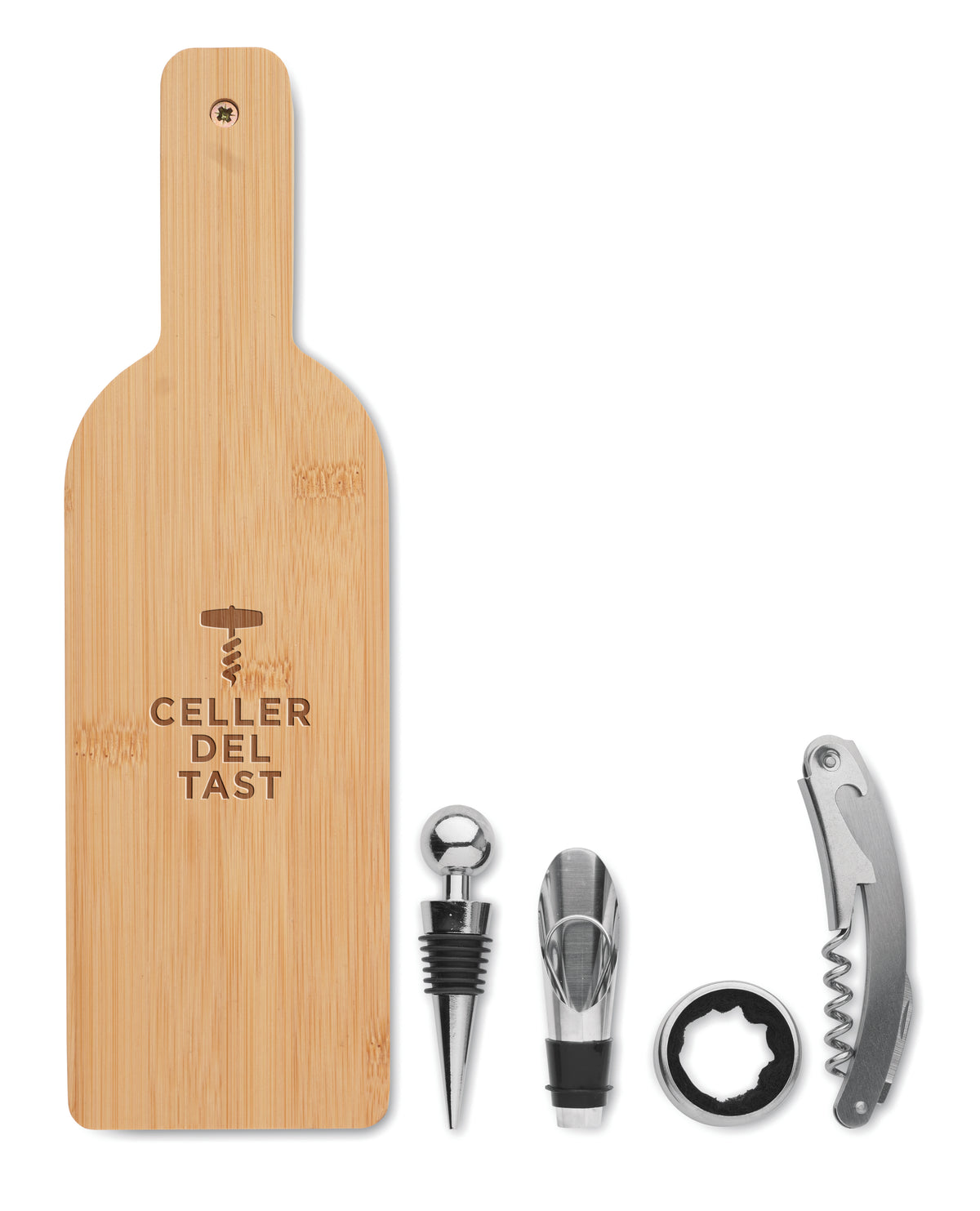 Set de vin în formă de sticlă