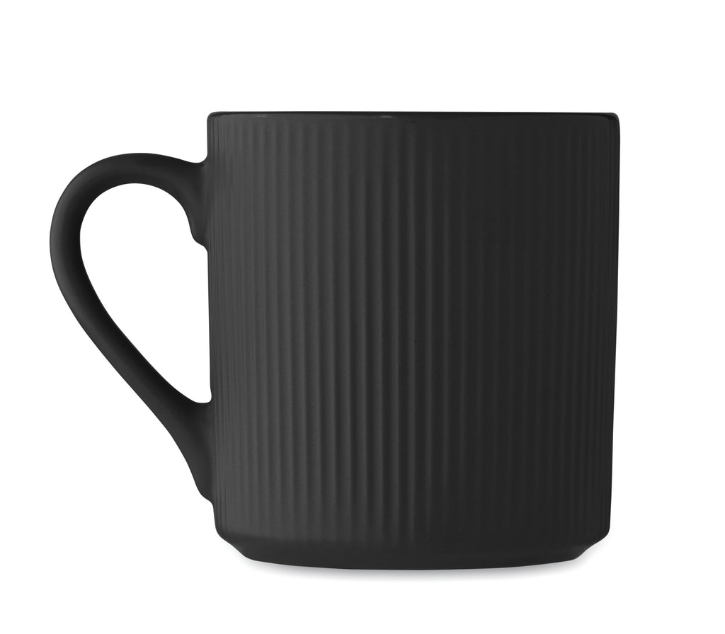 Cană ceramică mată cu nervuri 3