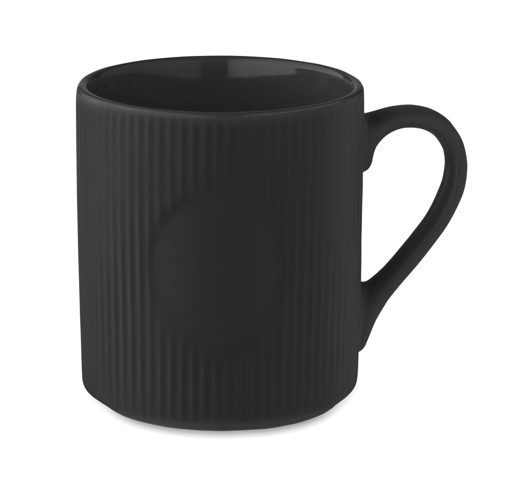 Cană ceramică mată cu nervuri 3