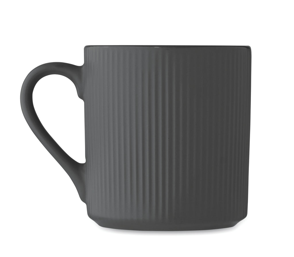 Cană ceramică mată cu nervuri 3