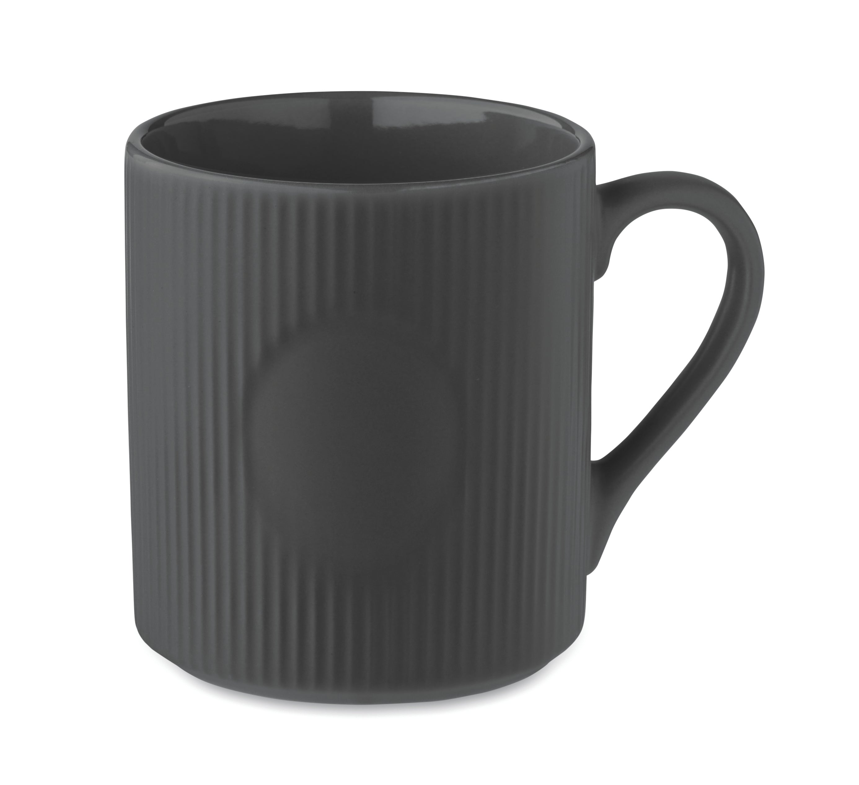 Cană ceramică mată cu nervuri 3