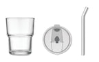 Pahar de sticlă cu pai 400ml