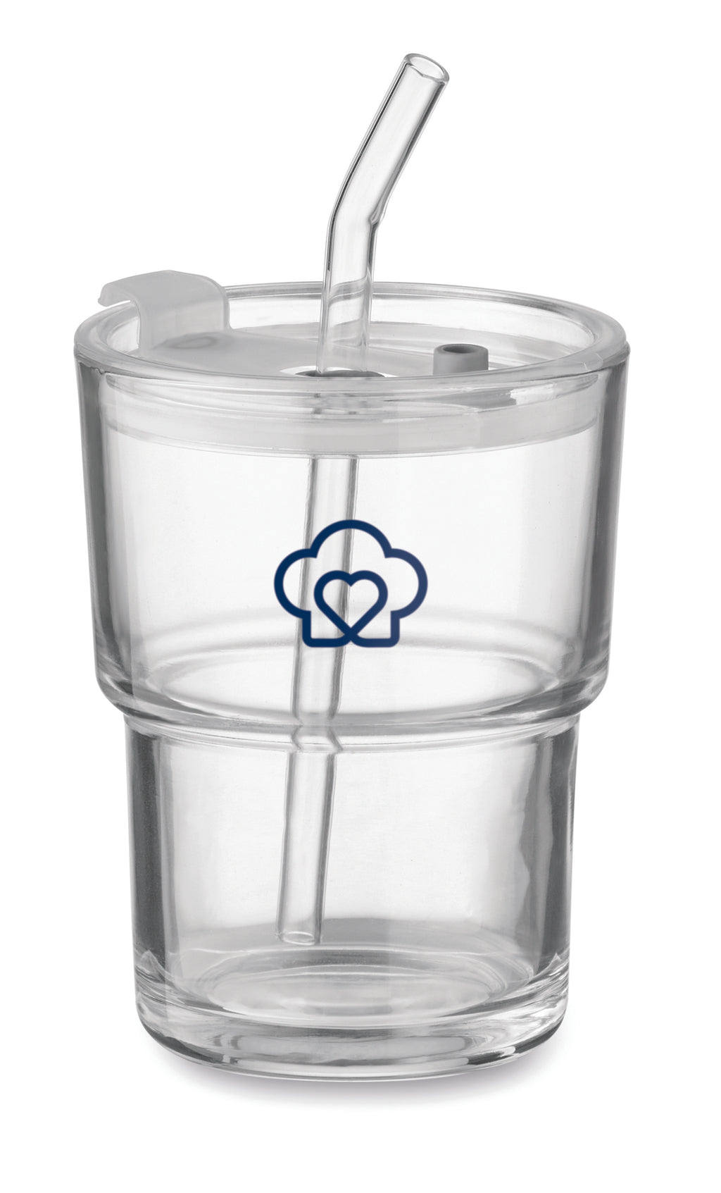 Pahar de sticlă cu pai 400ml
