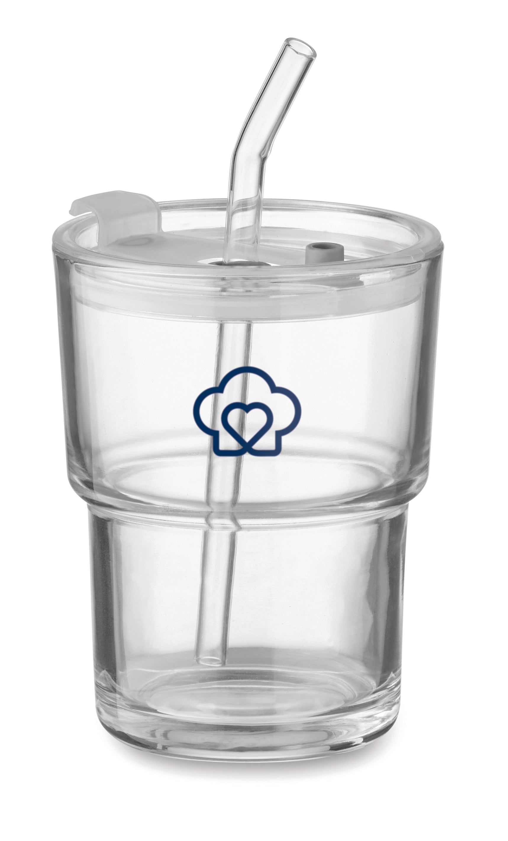 Pahar de sticlă cu pai 400ml