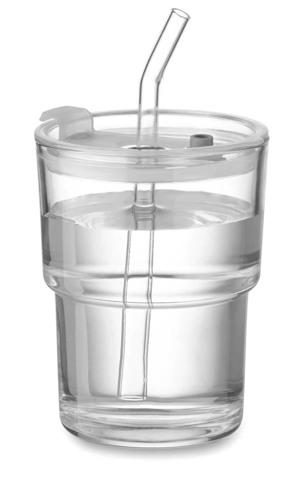 Pahar de sticlă cu pai 400ml