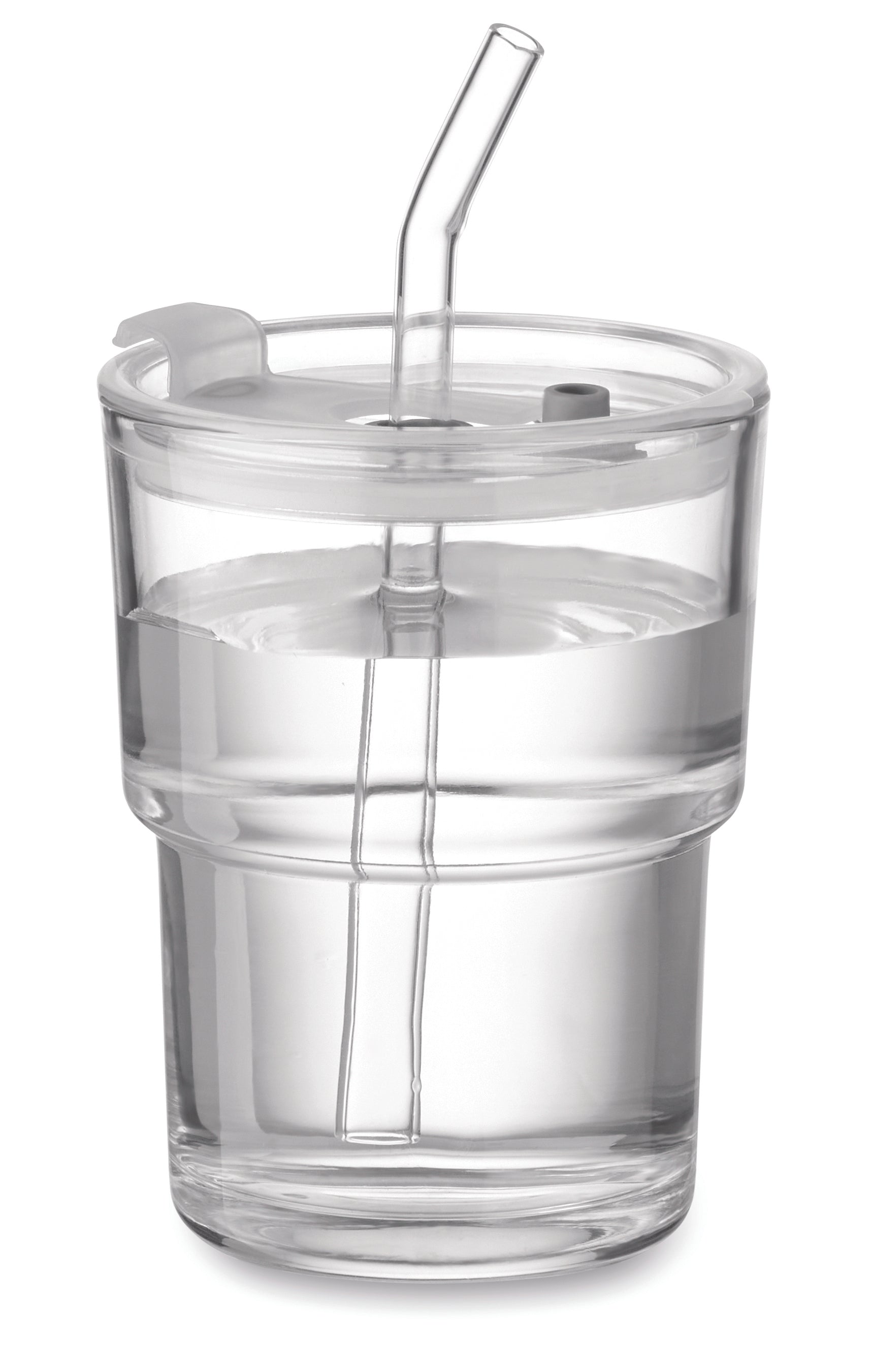 Pahar de sticlă cu pai 400ml