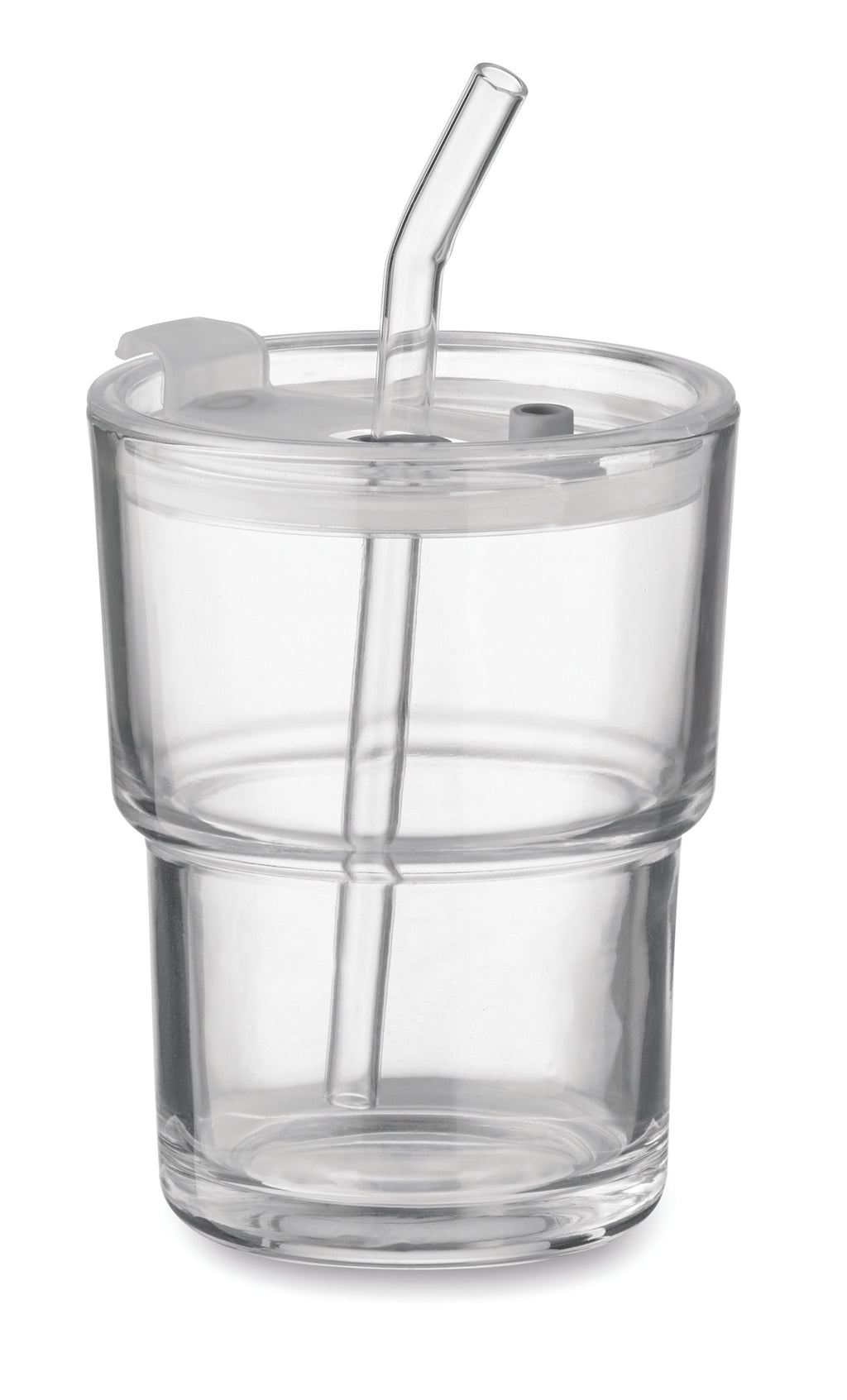 Pahar de sticlă cu pai 400ml