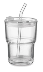 Pahar de sticlă cu pai 400ml