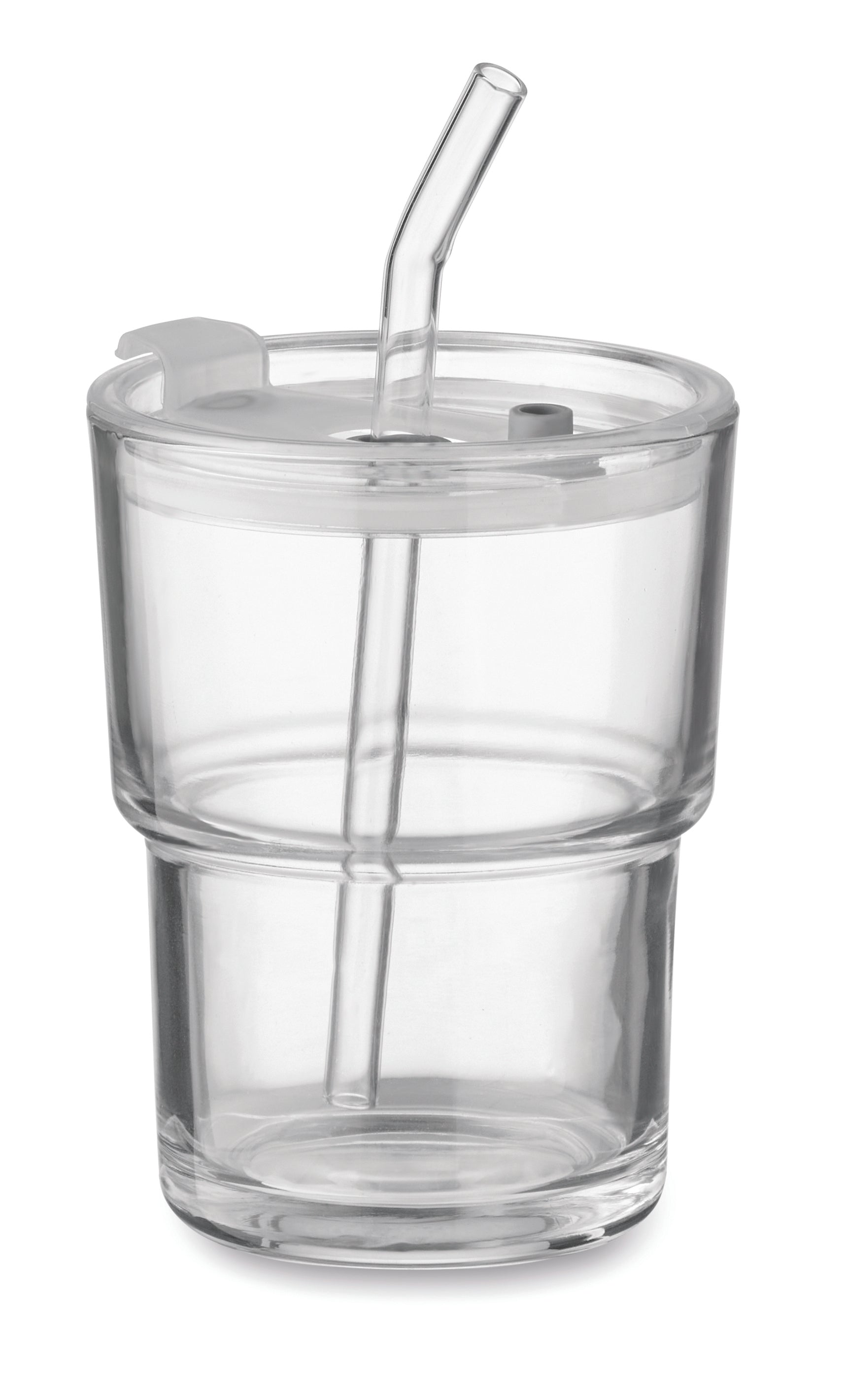 Pahar de sticlă cu pai 400ml