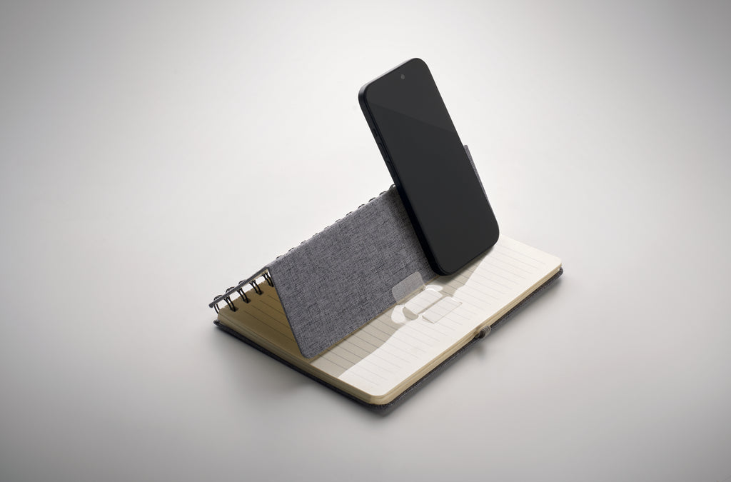 Notebook A5 cu suport pentru te