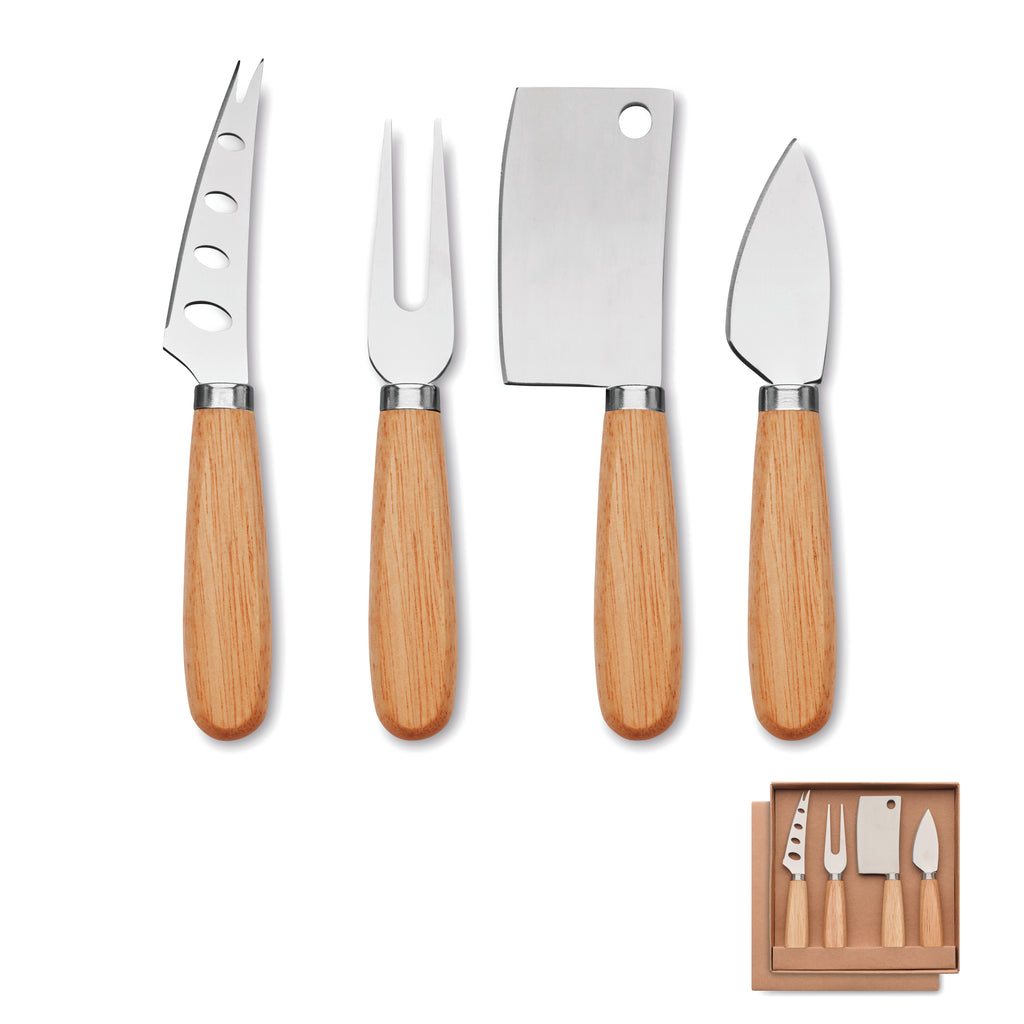 Set de 4 cuțite de brânză