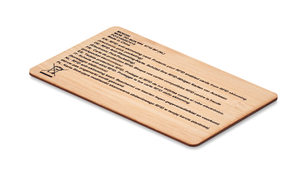 Card RFID în bambus