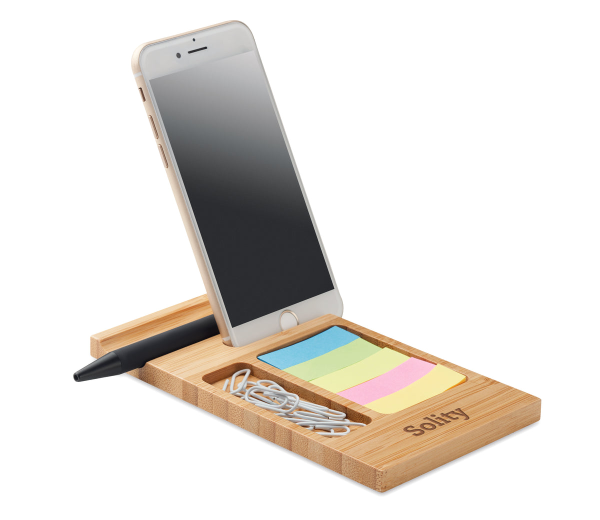 Suport telefon din bambus