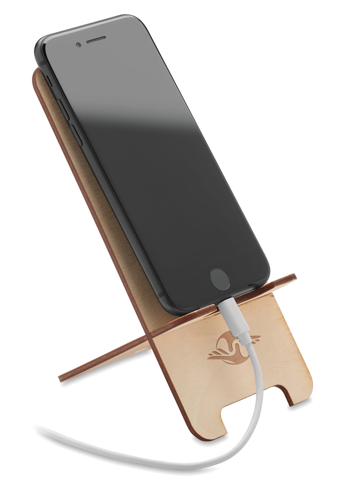 Suport de telefon din mesteacan