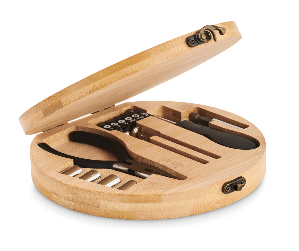 Set unelt. 15 piese,cas.bambus