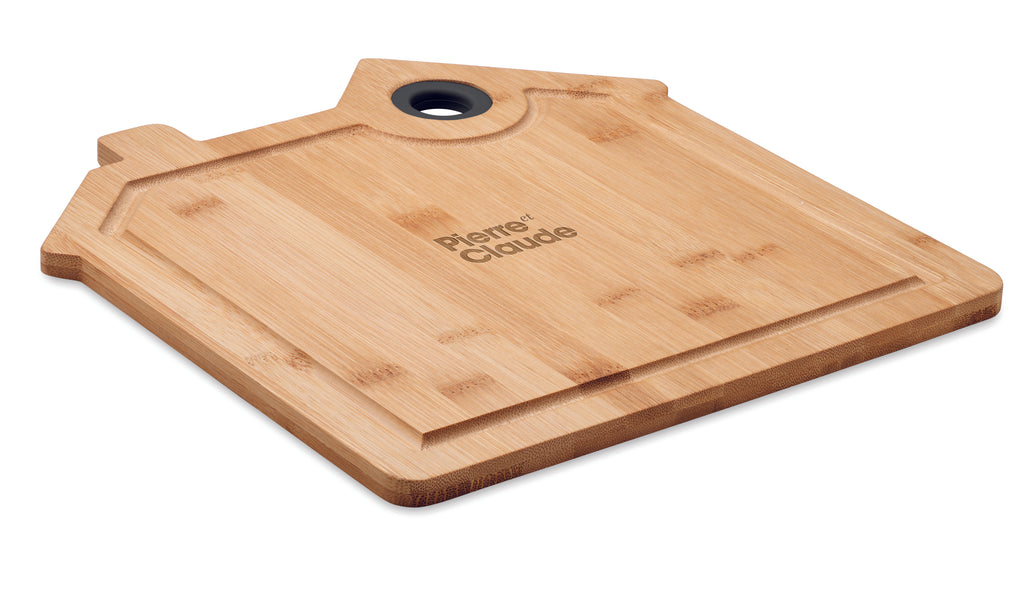 Tocător lemn in forma de casă