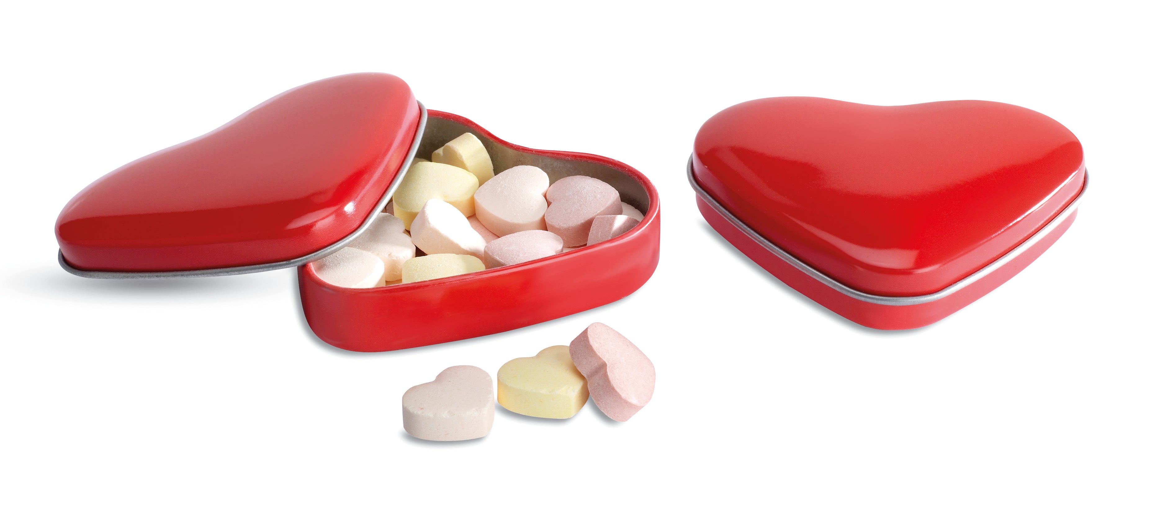 Cutie formă inimă cu bomboane