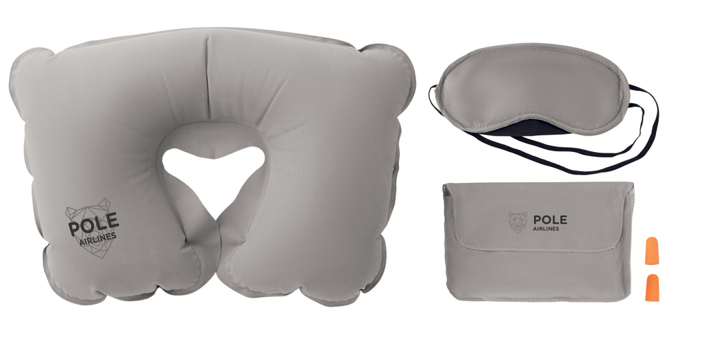 Set pernă, ochelari de noapte